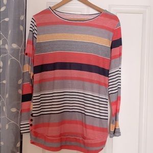 Striped long sleeved top